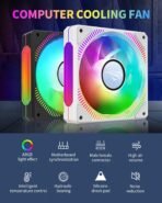 Havit F2096 Gamenote 120mm RGB White Fan – 1800RPM – White - Image 3