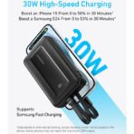 Anker Zolo Digital Wired Power Bank, 10000 mAh, 4 Port, USB-C + USB-A + Dual USB-C Integrated Cable, 35 W A1680H22 - Image 2