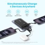 Anker Zolo Digital Wired Power Bank, 10000 mAh, 4 Port, USB-C + USB-A + Dual USB-C Integrated Cable, 35 W A1680H22 - Image 3
