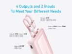 Anker Zolo Digital Wired Power Bank, 10000 mAh, 4 Port, USB-C + USB-A + Dual USB-C Integrated Cable, 35 W A1680H22 - Image 7